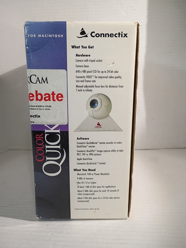 Webcam Connectix Color QuickCam for Macintosh computer desktop Vintage gallery