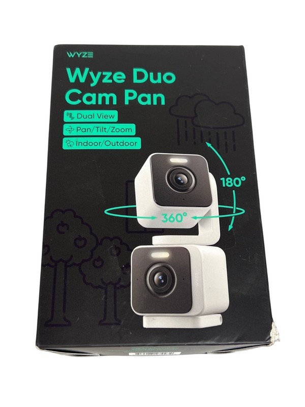 Wyze Pan Cam Duo, Dual Cam Indoor/Outdoor, Plug-in 2K Security Camera