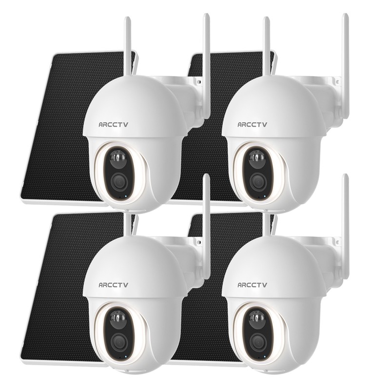 ARCCTV No WiFi 4G LTE Cellular Solar Battery Powered Security Camera 4MP Outdoor