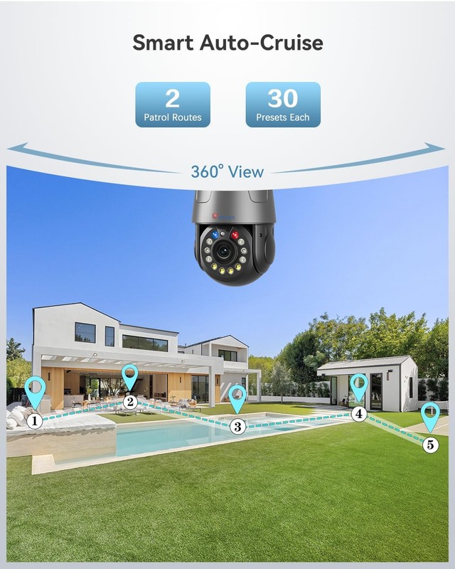 4K 8MP 30X Optical 3D Zoom Security Camera Outdoor WiFi, Auto Tracking with Z... gallery