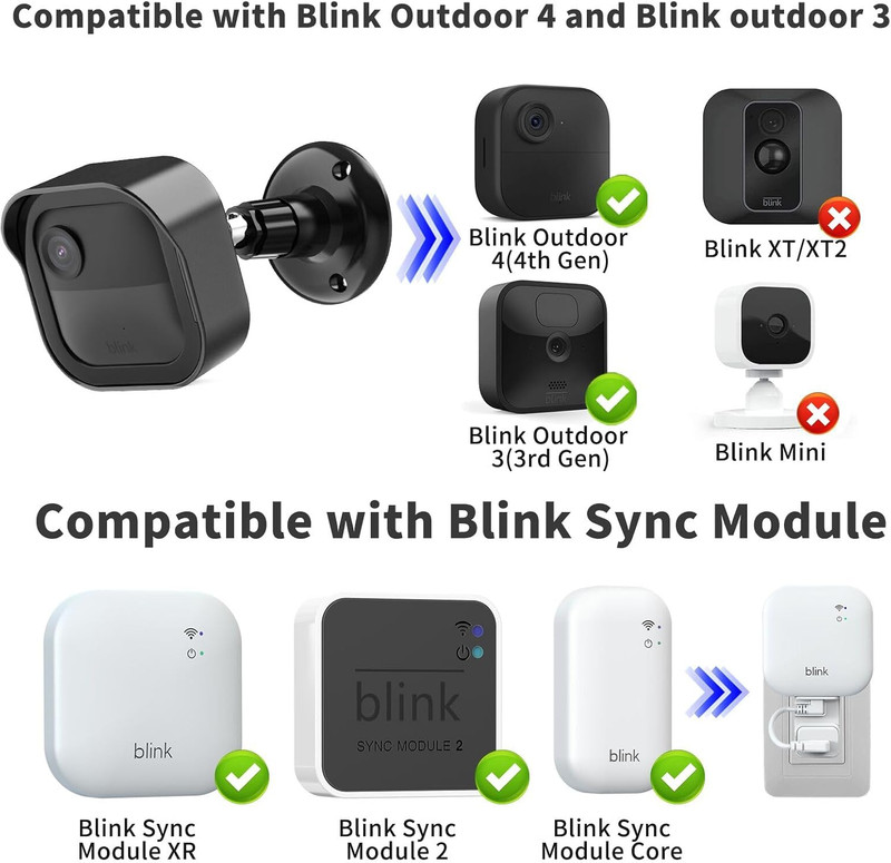 Blink Outdoor 4Th Gen Camera Mount, 2Pack Weatherproof Housing and 360 Degrees A gallery
