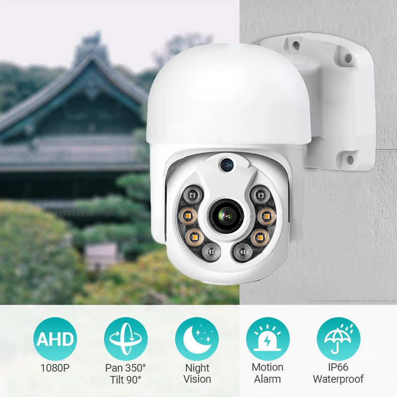 HD 1080P AHD Mini Speed Dome Camera 3.6MM Lens 30M IR Nightvision IP66 Waterproo gallery