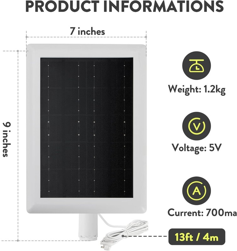 Ring Solar Panel (2nd Generation), 5W for Stick Up Cam, Stick Up Cam Pro, Spotli gallery