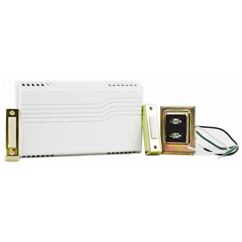 Newhouse Hardware Electric 2-Tone Door Bell Chime Kit with 16V/10 Vac, White