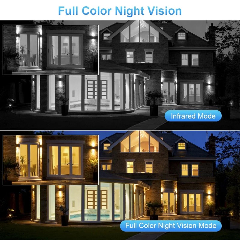 4K 8MP Dual Lens WIFI Camera 2K 4MP PTZ Outdoor Auto Tracking Security Camera gallery