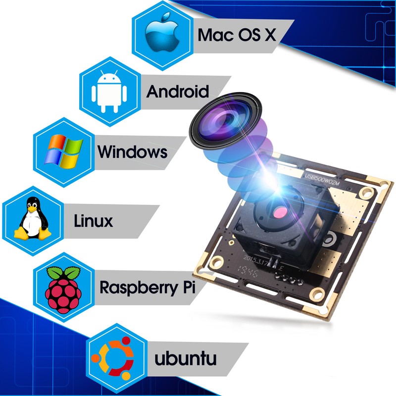 5MP 45 degree autofocus usb2.0 webcam camera module for Android Linux Windows gallery