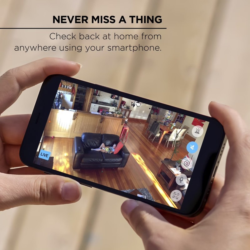 Smart Indoor Camera 1080p Wi-Fi Security Cam Night Vision 2-Pack Home Monitoring gallery