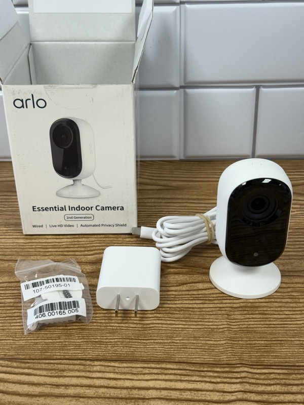 ARLO ESSENTIAL SECURITY CAMERA HD INDOOR WIRED 2ND GEN 1 CAM - TESTED - READ gallery