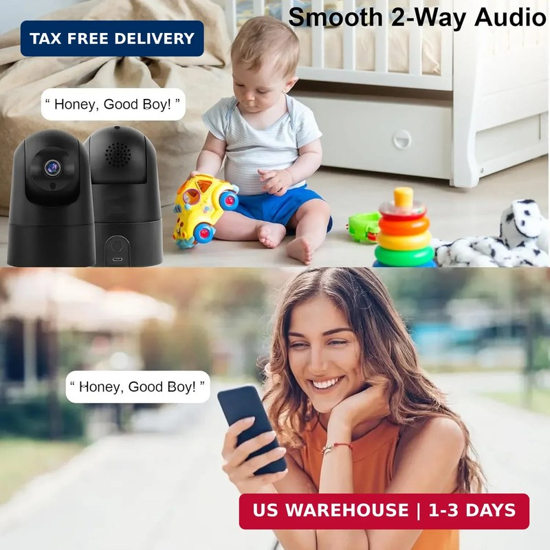 4MP Indoor Cameras for Home Security, 2.4/5G WiFi Baby/Dog Monitor with Phone AP gallery