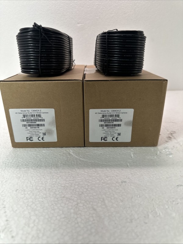 NIB Lot of 2 Lorex C884DA-Z 4K Deterrence Bullet CVI Wired Security Camera