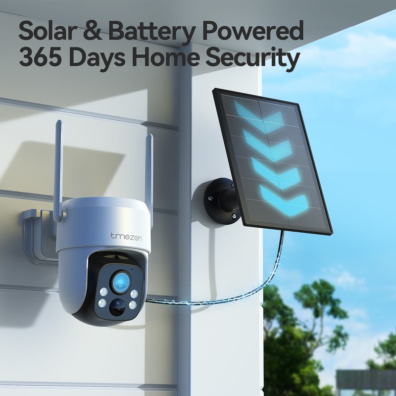 Wireless Solar&Battery Powered WiFi Security Camera Home Outdoor CCTV 3MP gallery