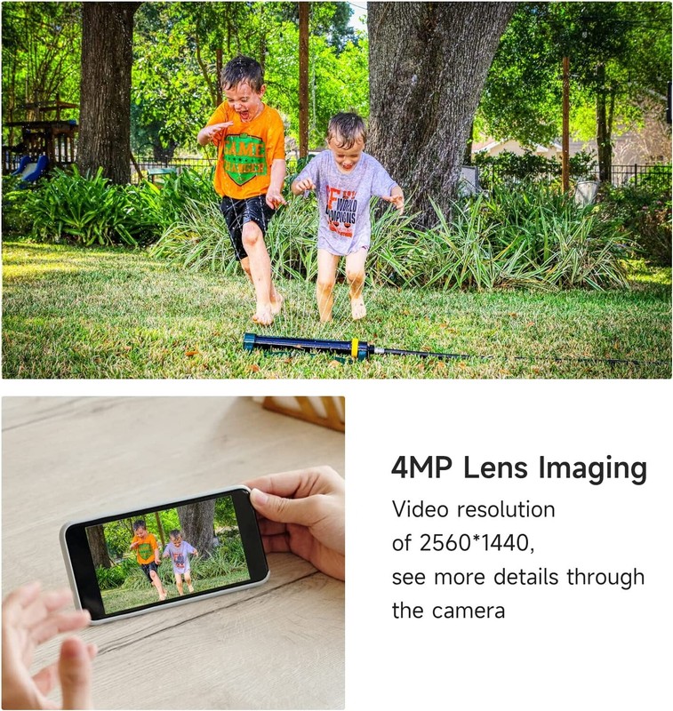 Wireless Solar Battery Camera Outdoor 4MP WiFi Security Camera 360° Pan/Tilt PIR gallery