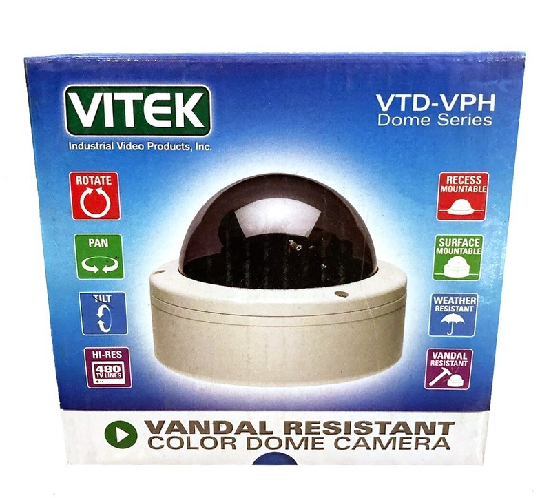 VITEK VTD-VPH Vandal Resistant Color Dome 480TVL 3.6mm Camera VTD-VPH/3.6