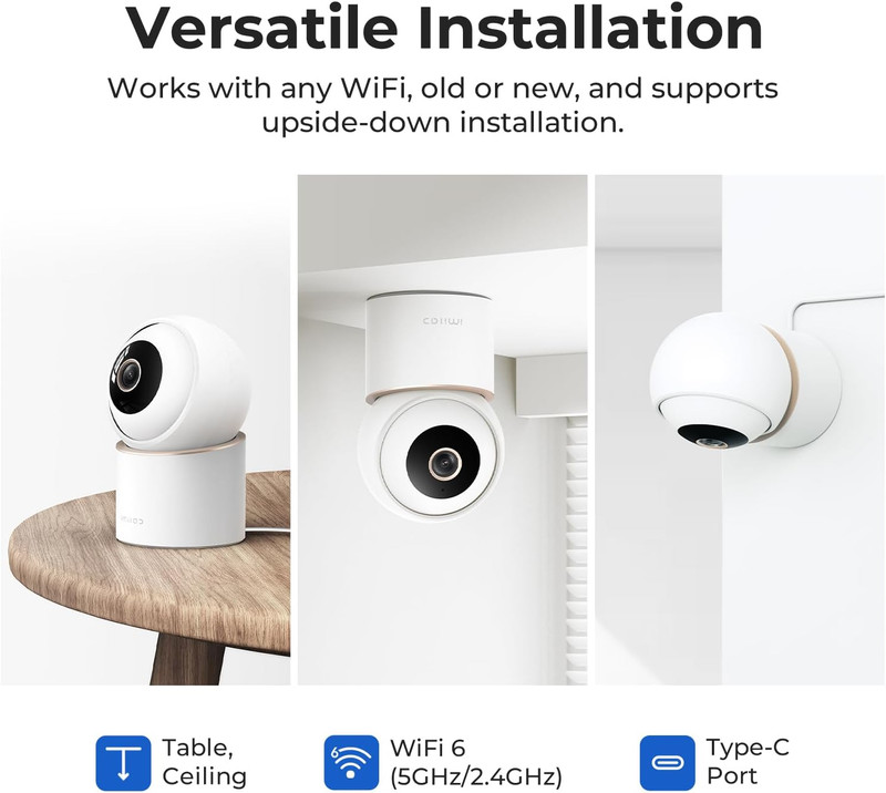 4K 8MP Security Camera Indoor, 360° View Pet/Dog/Baby Camera with Xiaomi Home Ap gallery