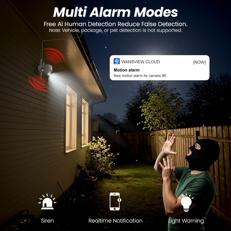 2K Cameras for Home Security-2.4G WiFi Outdoor Camera Wireless Solar/Battery ... gallery