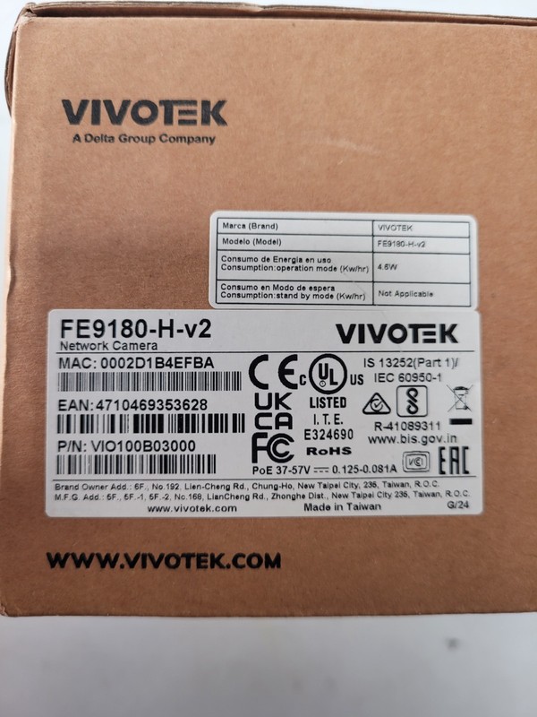 Vivotek FE9180-H-v2 5MP 360° Surround Fisheye Network IP Dome Camera PoE WDR Pro gallery