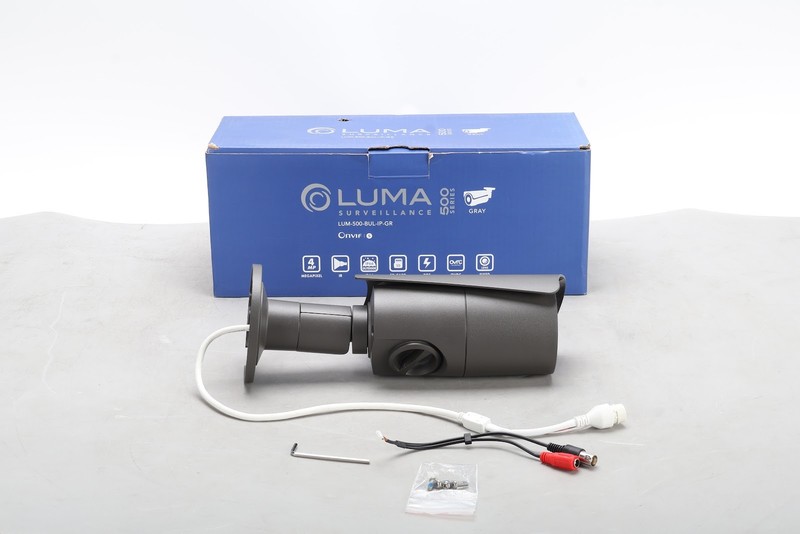 Luma LUM-500-BUL-IP-GR IP Outdoor Bullet Camera Gray With Accessories