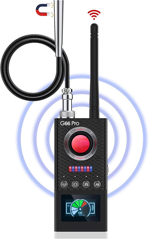 JAXTIN G66 Pro Hidden Camera Detector with AI Auto Scan, Magnetic GPS Tracker, I