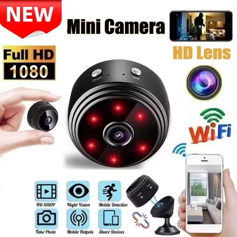 Mini A9 WiFi 1080P HD Security Camera Wireless Monitoring Security Protection Re
