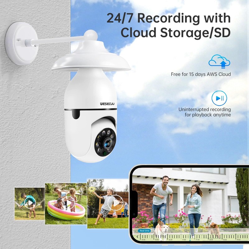 Camara De Seguridad Inalambrica IP Para Casas Exterior Vigilancia,WiFi 1080P HD: gallery
