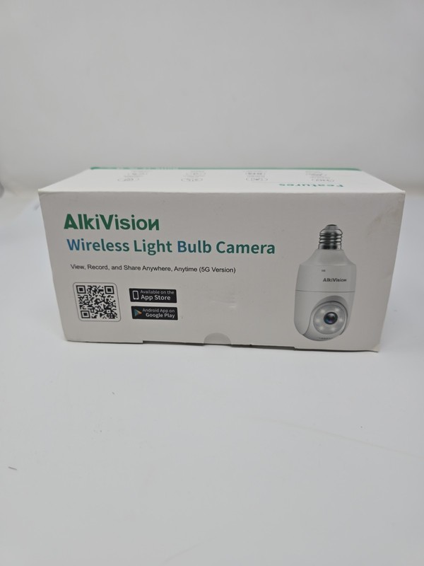 AlkiVision Wireless 5G Lightbulb Camera 2k Full HD White New gallery