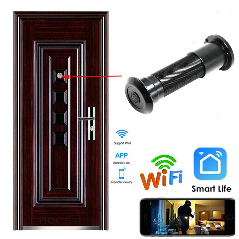 Smartphone 4K HD WiFi Wireless Door Peephole IP Camera Motion Detect Recording gallery
