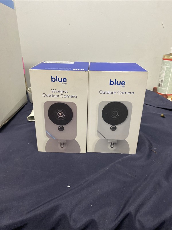 2 NEW Sealed Blue by ADT Wireless Outdoor Camera SCE2R0‑29 (Graphite) WiFi (3A)