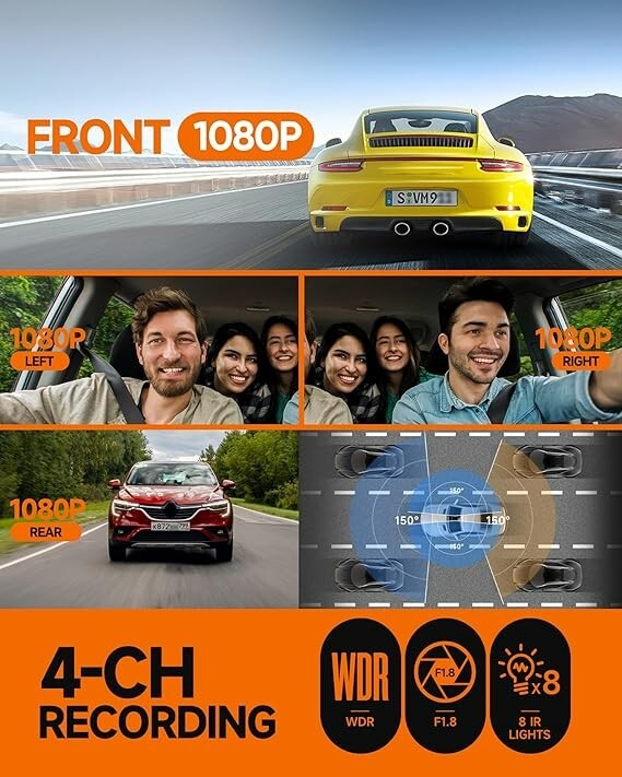 Mejor Camara De Seguridad FHD 1080P Para Carros De 360° Cámara De 4 Canales gallery