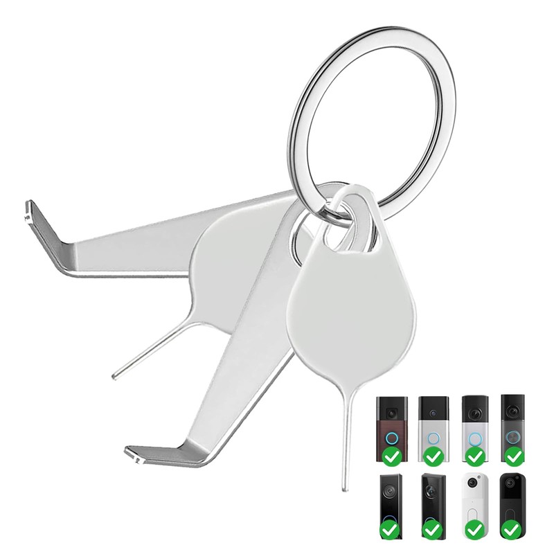 4 Pack Video Doorbell Key Replacement Tool Compatible with silvery