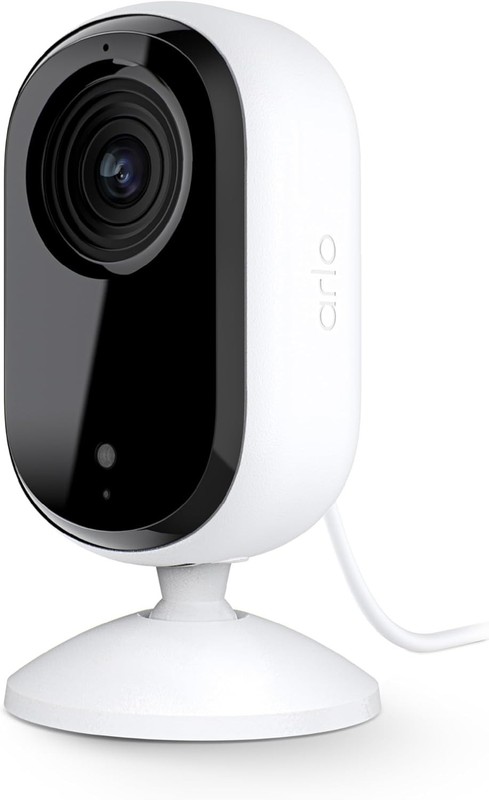 Arlo Essential Security Camera 2K, 2nd Gen, Baby Monitor & Pet Camera, Wired
