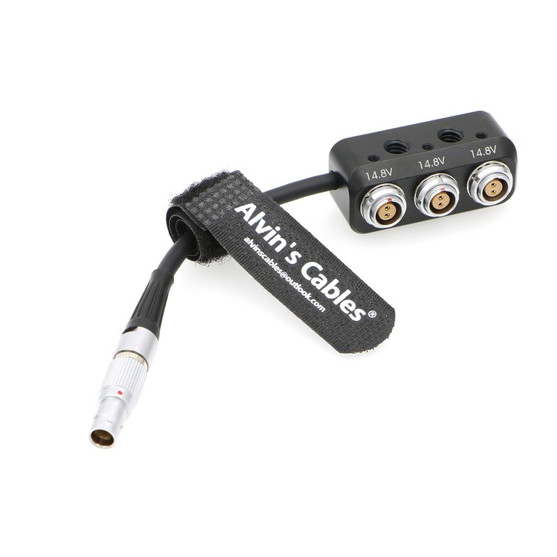 1 to 3 Mini Power Splitter Cable 2 Pin to 3 2 Pin Female for ARRI RED Cameras…