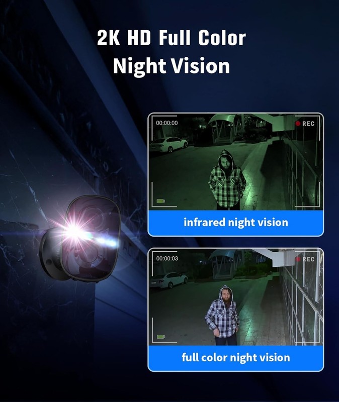 2K Wireless Security Cameras - Outdoor WiFi Security Cameras Color Night Visi... gallery