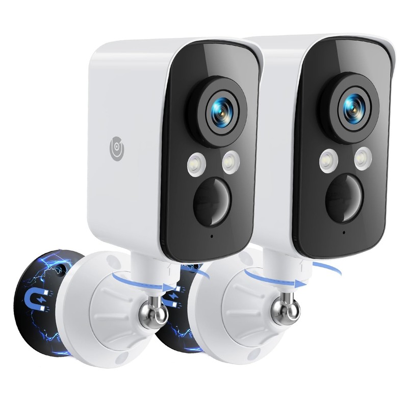 300° Wireless Outdoor Security Camera, 2K Night Vision, AI Detection, 360° View, gallery