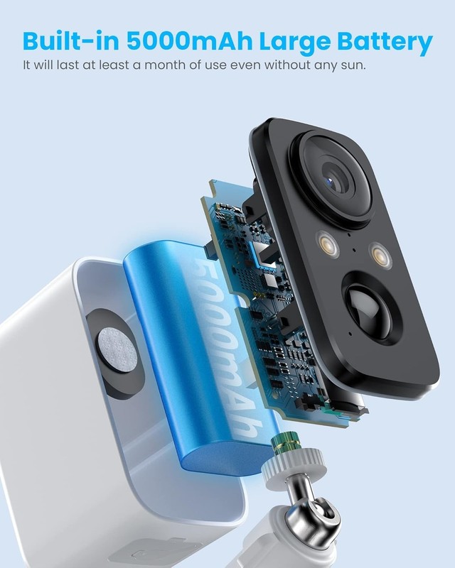 Multi-Functional Solar Security Camera with Sound & Light Alarms for Safety gallery