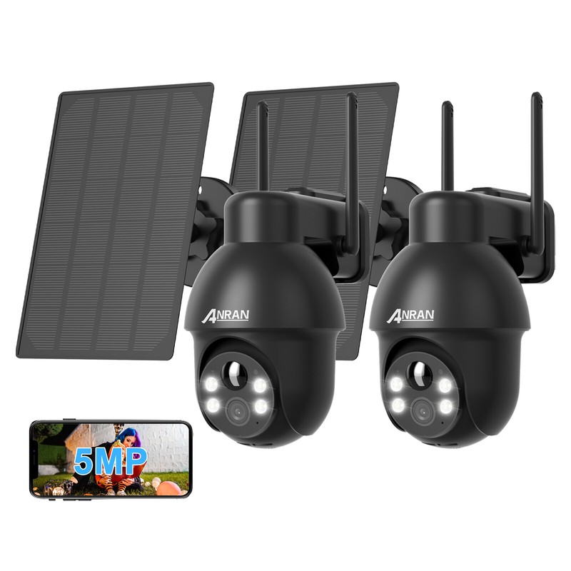 ANRAN Solar 5MP Wifi Security Camera Wireless Battery Outdoor Home 2Way Audio