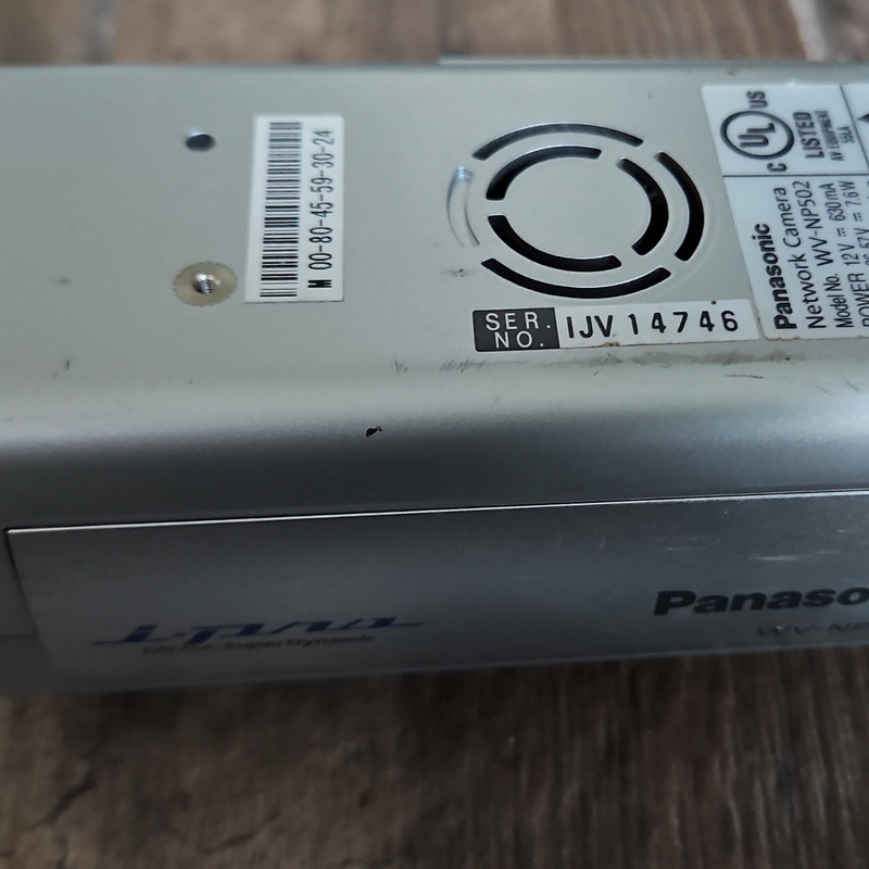 Panasonic WV-NP502 IP Network Wired Color Surveillance Camera PoE 12V Silver
