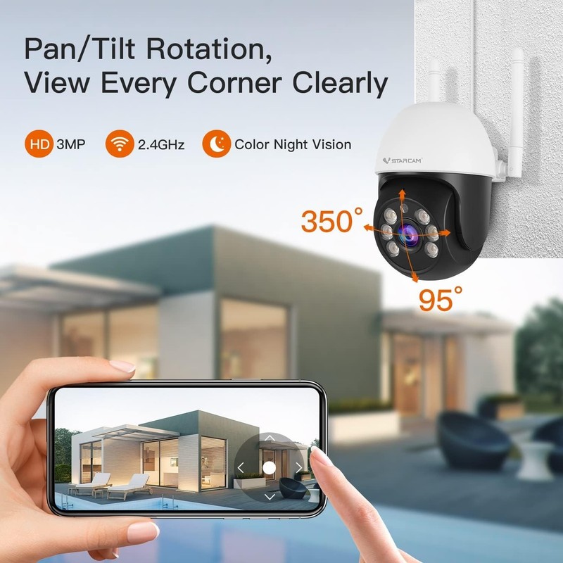 Advanced 3MP Outdoor Surveillance Dome Camera with Remote Viewing & Night Vision gallery