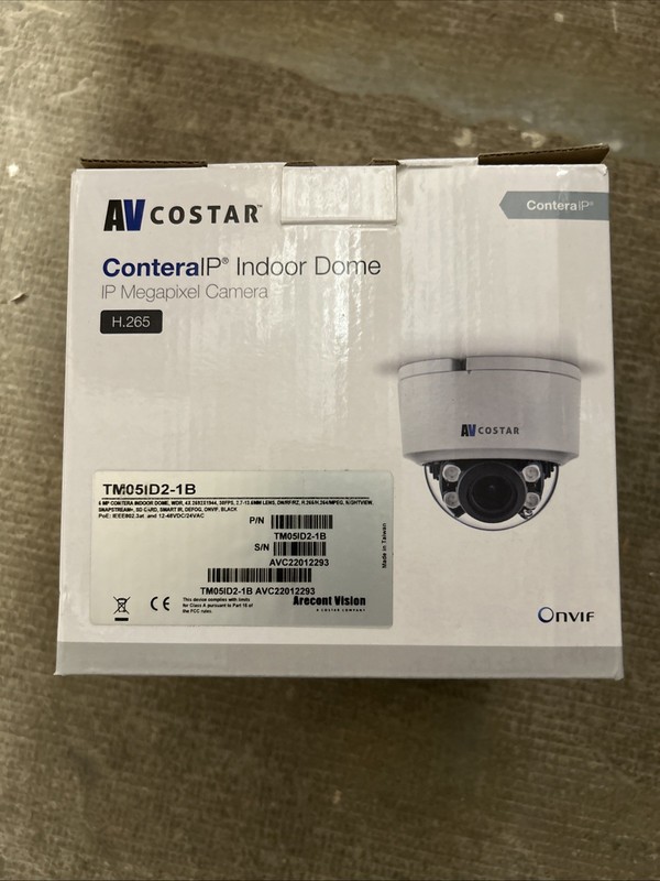 AV Costar ConteralIP Indoor Dome IP Megapixel Camera H.265 TM05ID2-1B gallery