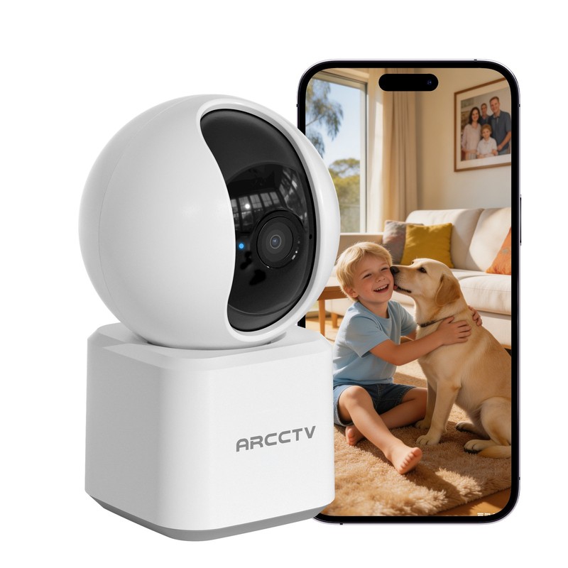 ARCCTV 2K Smart Security Camera Indoor Cam PTZ AI Motion Track WiFi Night Vision