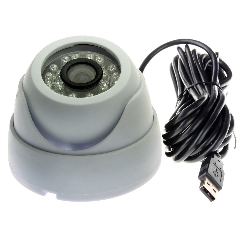 Mini 3.6mm Lens Indoor Dome USB Security Camera F Night Vision White CCTV Camera