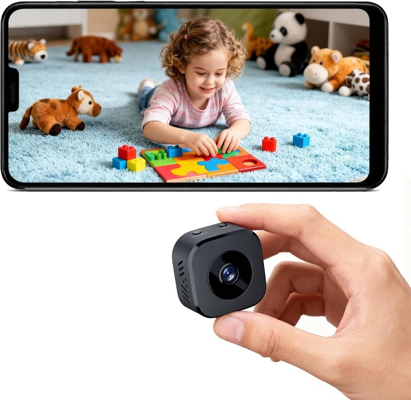 Mini Security Camera, 1080P HD WiFi Home Indoor Outdoor Camera for Baby/Pet/N... gallery