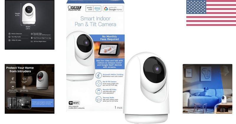 Wireless Indoor Security Camera with 30ft Night Vision & Two-Way Audio, Plug-In gallery