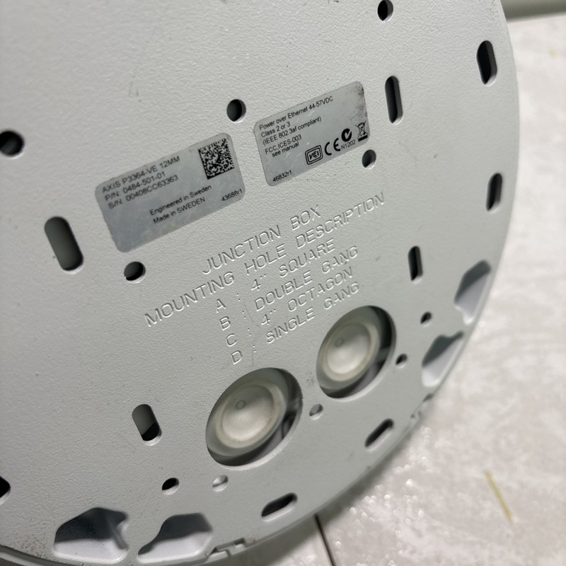 Axis Model P3344 -VE 12mm White Dome Security Camera. gallery