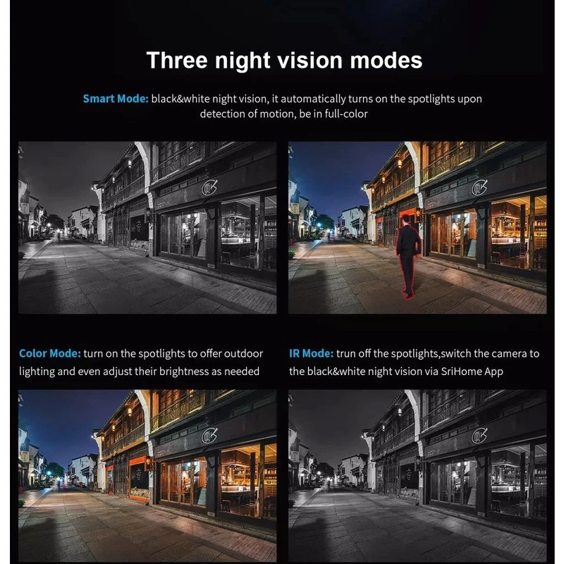 Camera WiFi CCTV 1080P FHD 360° IP Security Cam Night Vision Two-Way Voice gallery