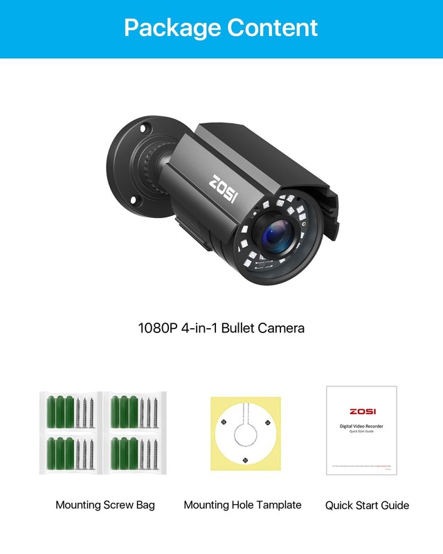 1080P CCTV Camera Outdoor Indoor Hybrid 4 in 1 HD TVI/CVI/AHD/CVBS Home Secur... gallery