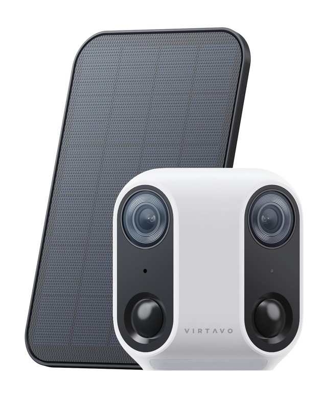 XM1 Dual-Lens Solar Security Camera Outdoor Wireless, Starlight Night Vision,...
