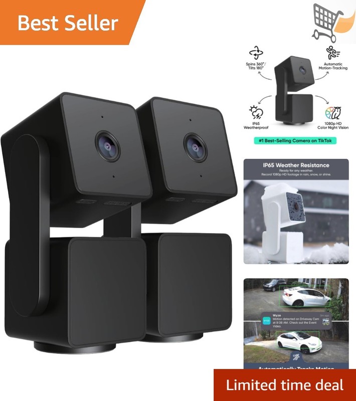 Home Security Camera 1080P WiFi Pan/Tilt/Zoom Indoor Outdoor Motion Tracking