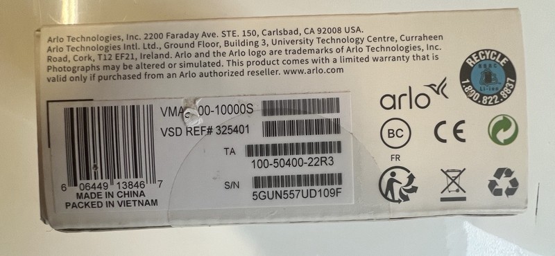 Arlo VMA540010000S 3.85V Lithium-ion Battery-F gallery