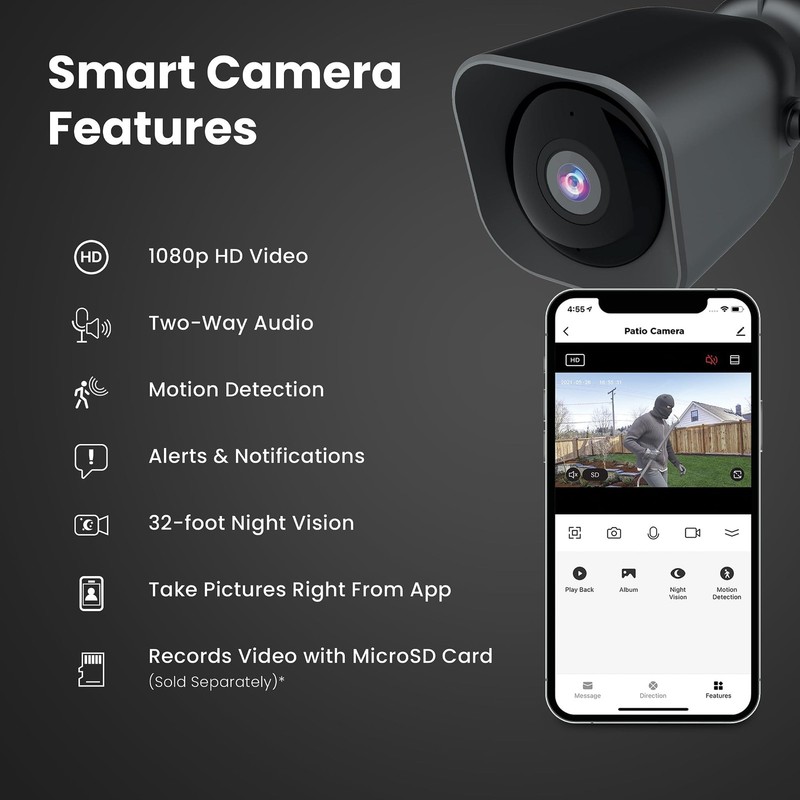 Feit Electric CAM/WM/WiFi 1080p HD Outdoor WiFi Smart Home Security Camera wi... gallery
