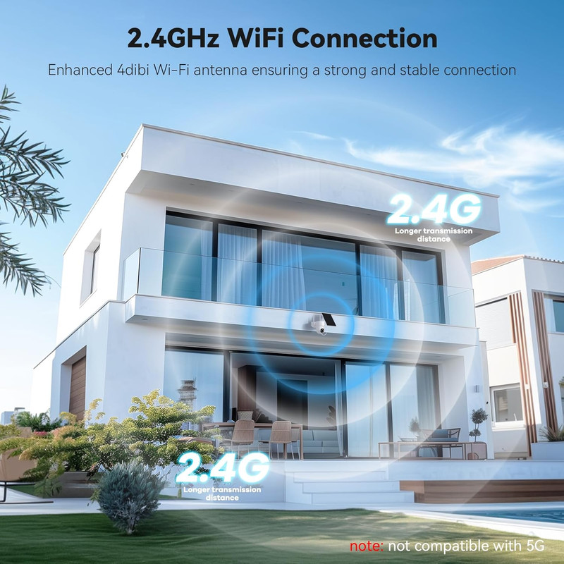 Solar Camera Outdoor Wireless, 2K Color Night Vision, Security Cameras Wireless gallery